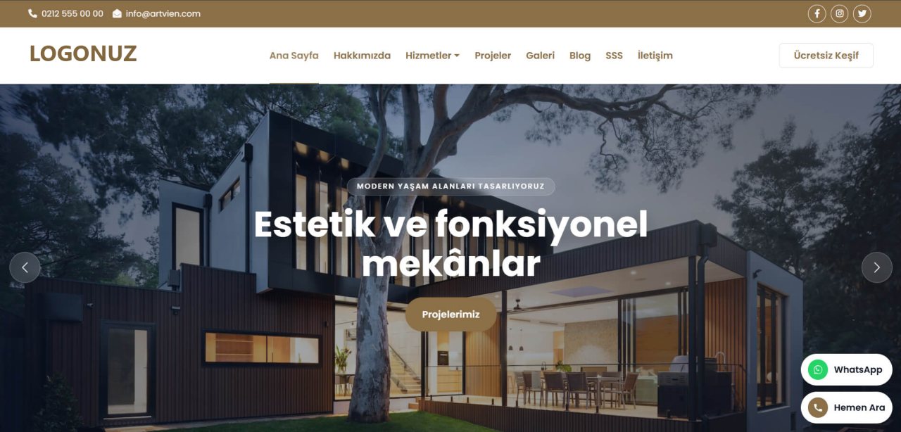 Dekorasyon Web Sitesi Tasarımı ekran görüntüsü